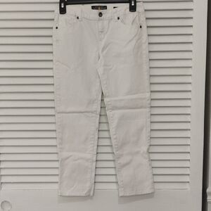Girls White Capri Jeans